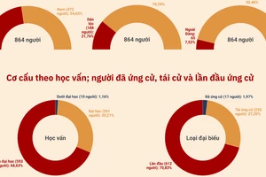[Infographic] Cơ cấu theo danh sách chính thức những người ứng cử đại biểu Quốc hội khóa XVI