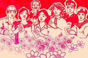 Tranh phục vụ tuyên truyền bầu cử Quốc hội khóa XVI.