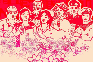 Tranh phục vụ tuyên truyền bầu cử Quốc hội khóa XVI.