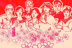 Tranh phục vụ tuyên truyền bầu cử Quốc hội khóa XVI.