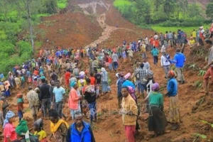 Hiện trường vụ lở đất tại Gofa, miền nam Ethiopia. (Ảnh tư liệu: THX/TTXVN)