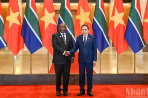 Chủ tịch Quốc hội Trần Thanh Mẫn và Tổng thống Nam Phi Matamela Cyril Ramaphosa.