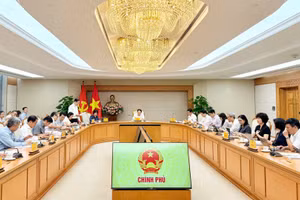 Phó Thủ tướng Chính phủ Lê Tiến Châu chủ trì cuộc họp. (Ảnh: VGP/Thu Sa)