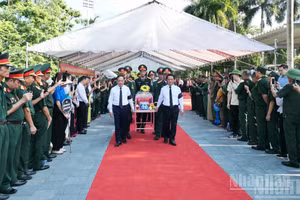 Tuyên Quang tổ chức Lễ truy điệu và an táng hài cốt liệt sĩ.