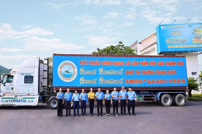 Xuất khẩu chính ngạch sản phẩm yến sào sang thị trường Trung Quốc. (Ảnh: CTV) 