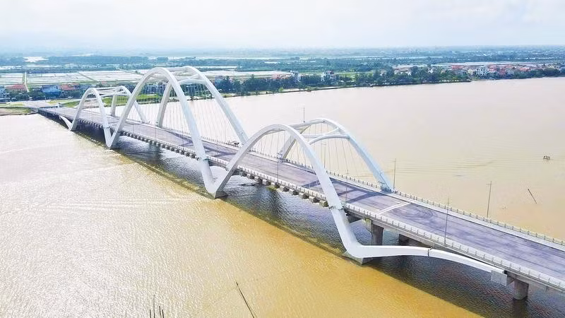 Cầu Nhật Lệ 3 đã hoàn thành phần đầu và đường dẫn phía tây.