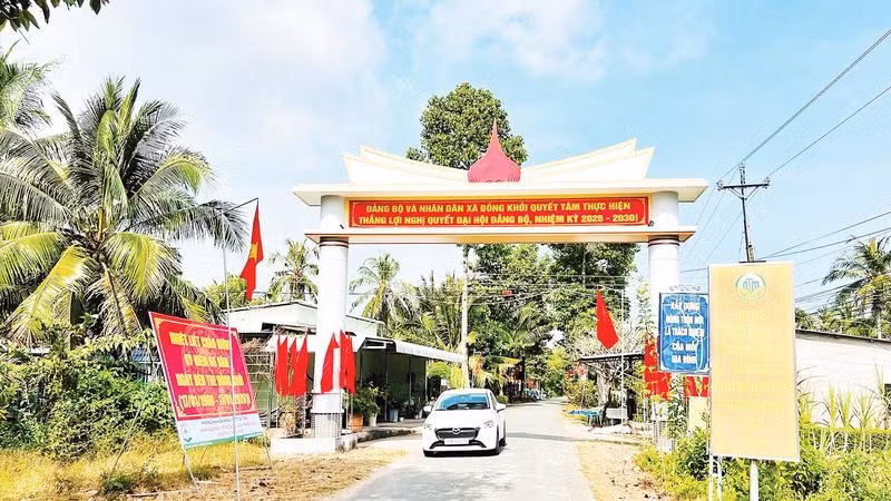 Diện mạo nông thôn xã Đồng Khởi ngày càng phát triển.