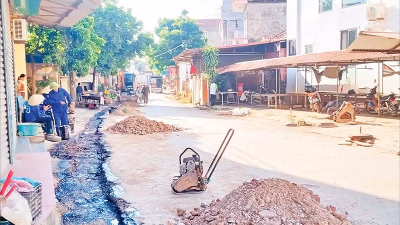 Phường Phan Đình Phùng (Thái Nguyên) thực hiện chỉnh trang, thoát nước ngõ phố trên địa bàn.