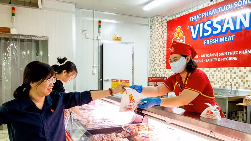 VISSAN-Vững vàng vị thế dẫn đầu. (Ảnh chụp tại Satramart Siêu thị Võ Văn Kiệt: SATRA)