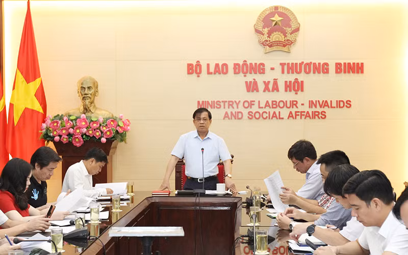 Phiên họp Tổ công tác 06 của Bộ Lao động-Thương binh và Xã hội (Ảnh: Molisa).