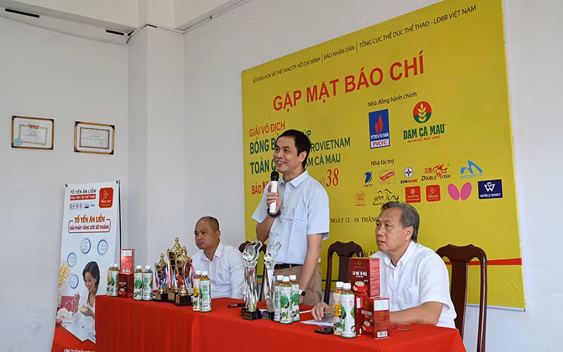 Họp báo Giải vô địch bóng bàn toàn quốc Báo Nhân Dân -0