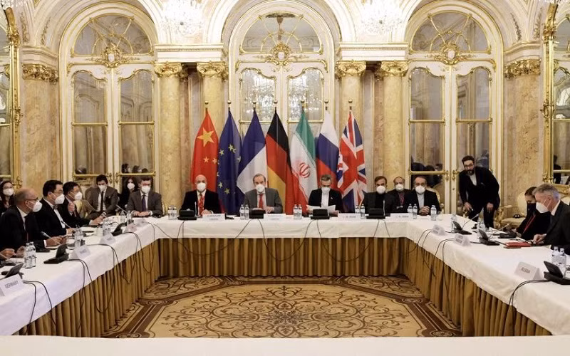 Quang cảnh cuộc họp của Ủy ban hỗn hợp JCPOA tại Vienna, Áo, ngày 17/12/2021. (Ảnh: Phái đoàn EU tại Vienna/Reuters)