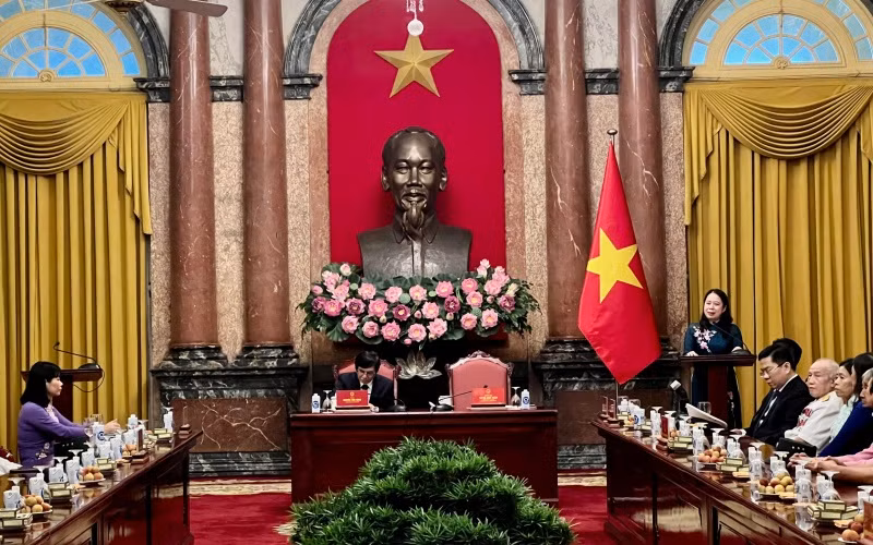 Quang cảnh buổi tiếp.
