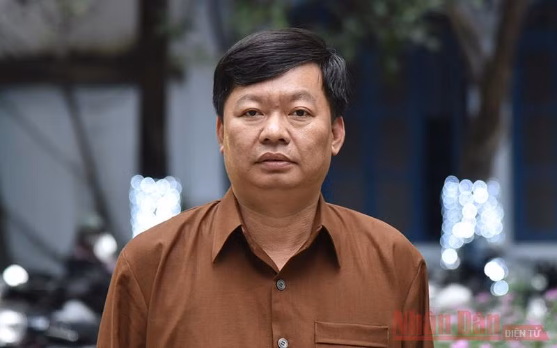 Anh Bùi Văn Đông, Chủ tịch UBND xã Tu Vũ, huyện Thanh Thủy, tỉnh Phú Thọ. Ảnh: TRẦN HẢI