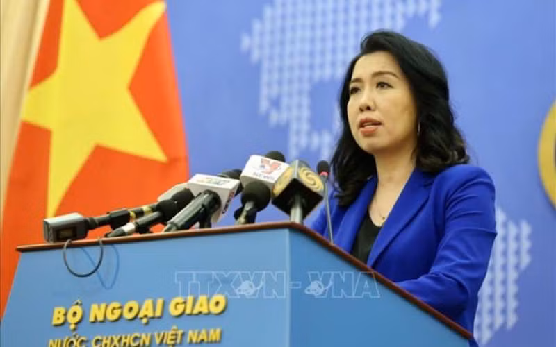 Người Phát ngôn Bộ Ngoại giao Lê Thị Thu Hằng. (Ảnh: TTXVN)
