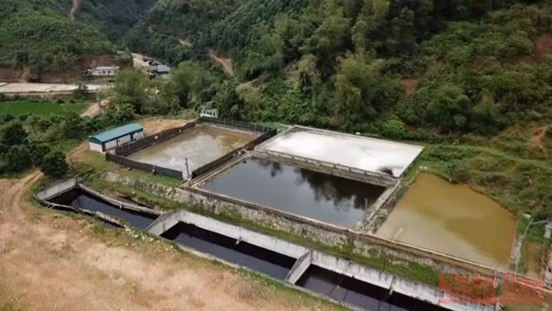 Nhà máy sản xuất giấy của Công ty Thuận Phát tại xã Tú Lý, huyện Đà Bắc, tỉnh Hòa Bình.