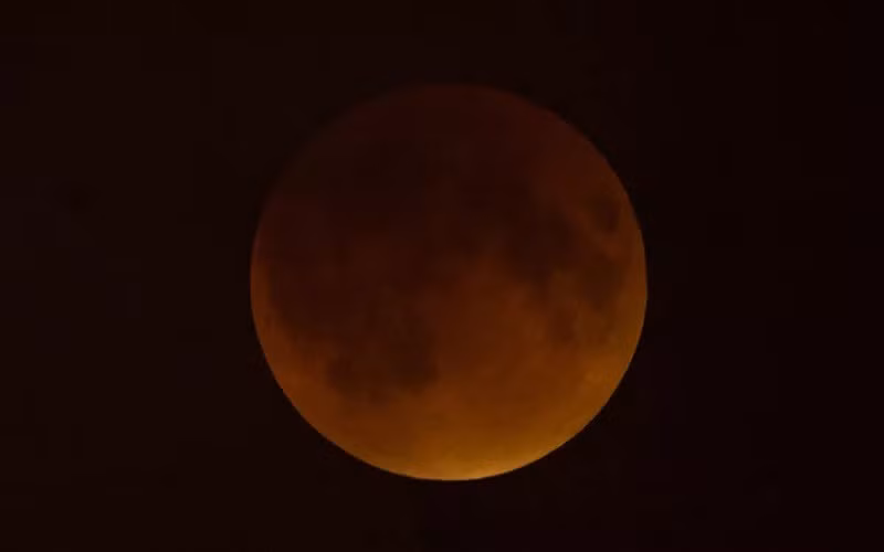 Nguyệt thực toàn phần ngày 27/9/2015, quan sát từ thủ đô Washington D.C. của Mỹ. (Ảnh: NASA)