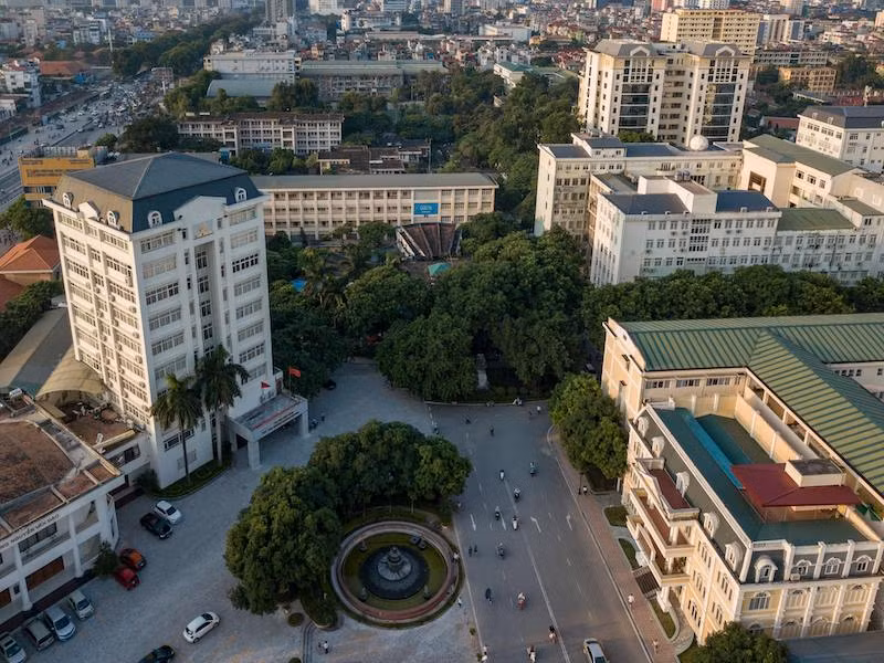Khuôn viên Đại học Quốc gia Hà Nội nhìn từ trên cao