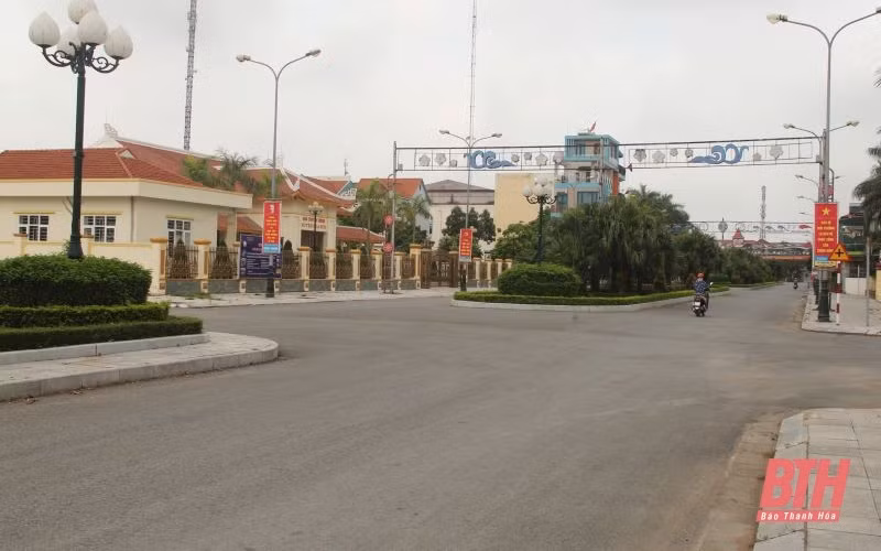 Huyện Nga Sơn thực hiện giãn cách xã hội theo Chỉ thị 16. (Ảnh: Báo Thanh Hóa)