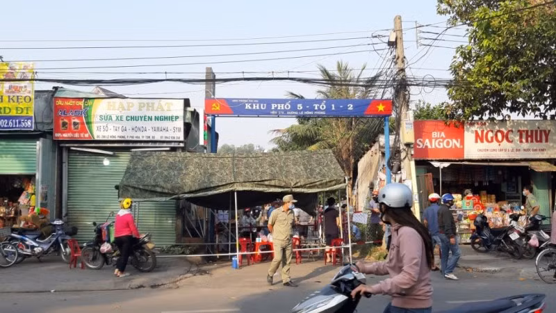 Phong tỏa một số khu vực trên đường Lê Hồng Phong, TP Thủ Dầu Một liên quan sinh viên N.T.M.A.