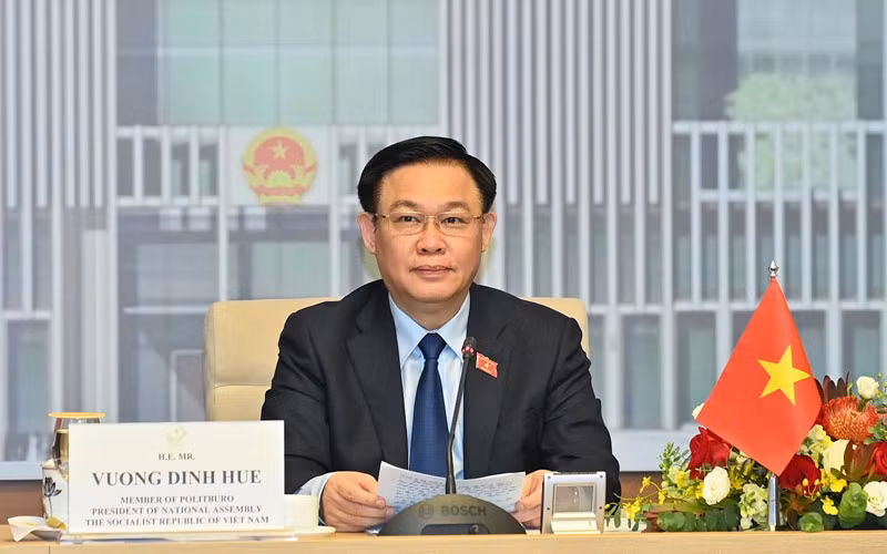 Chủ tịch Quốc hội Vương Đình Huệ. Ảnh: Duy Linh