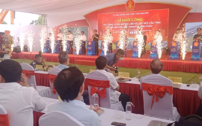 Khởi công tuyến đường liên kết, kết nối các tỉnh Thái Nguyên-Bắc Giang-Vĩnh Phúc.