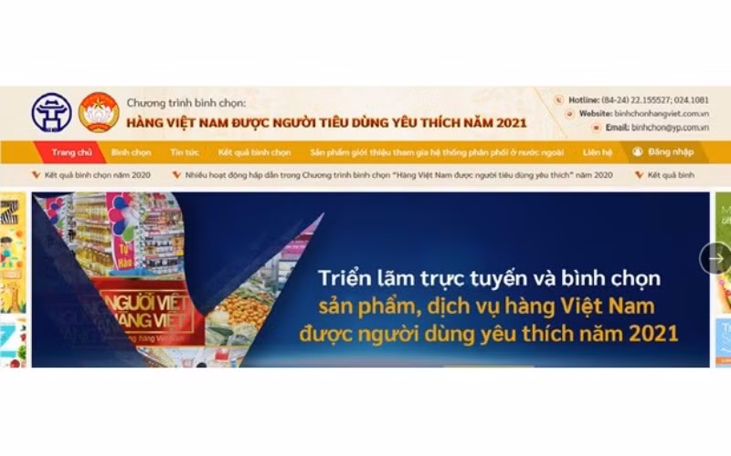 Chương trình bình chọn hàng Việt Nam được người tiêu dùng yêu thích năm 2021.