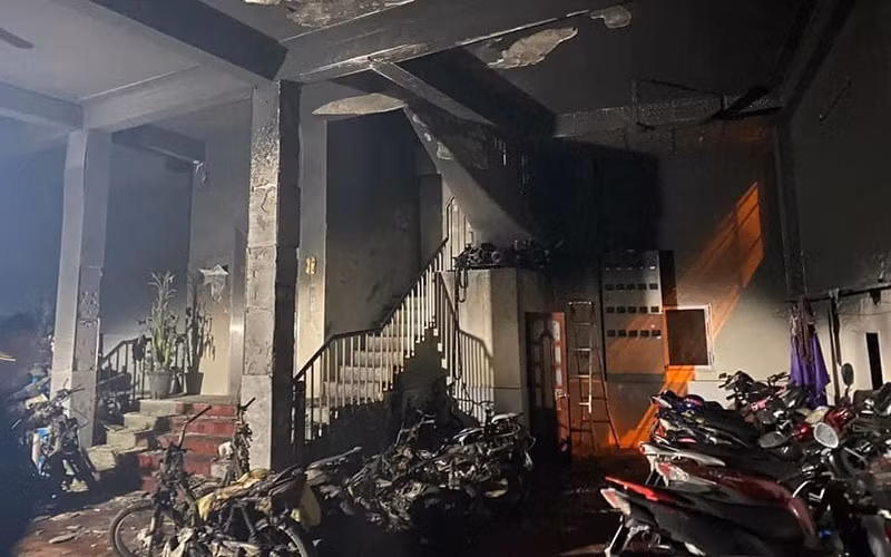 Hiện trường đám cháy.