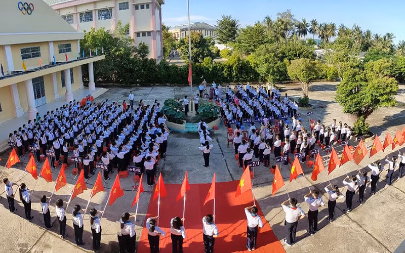 Ngày khai giảng của ngôi trường Võ Nguyên Giáp ở Kiên Giang -0