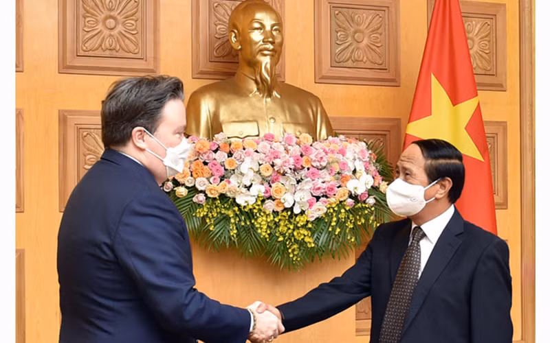 Phó Thủ tướng Lê Văn Thành tiếp Đại sứ Hoa Kỳ tại Việt Nam.