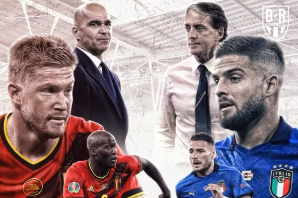 Trận chung kết sớm Bỉ và Italia. (Ảnh: Bleacher Reports)