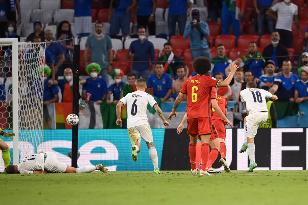 Thắng thuyết phục Bỉ, Italia hẹn Tây Ban Nha ở bán kết Euro 2020 -0