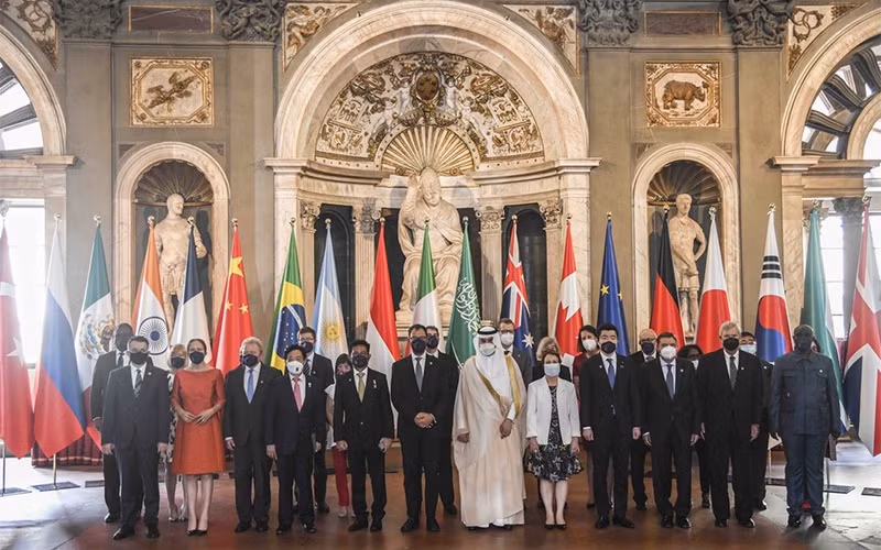 Bộ trưởng Nông nghiệp các nước G20. (Ảnh: Vietnamplus/politicheagricole.it)