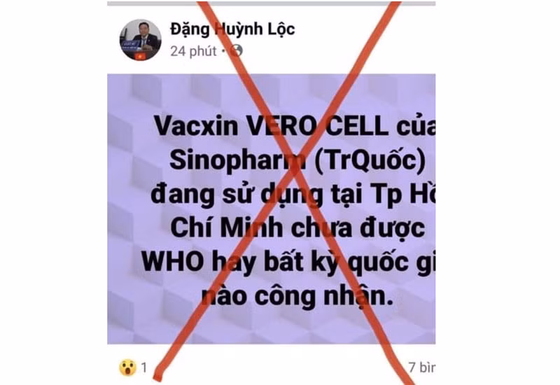 Thông tin đăng sai sự thật trên facebook được lan truyền trên mạng xã hội. 