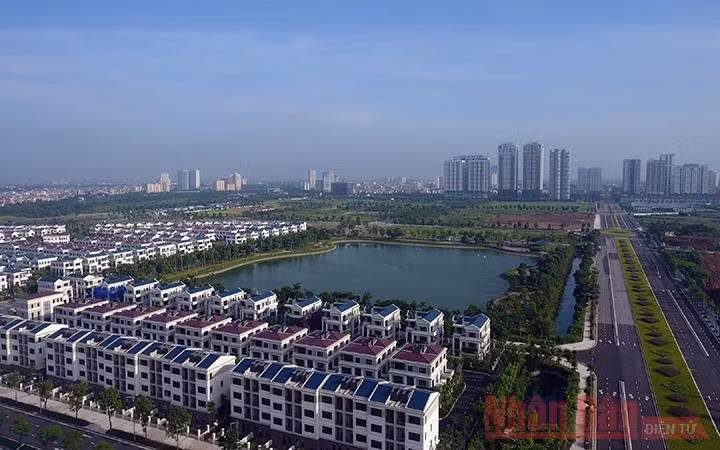 Khu đô thị mới Tây Hồ Tây, Hà Nội. Ảnh: NDĐT