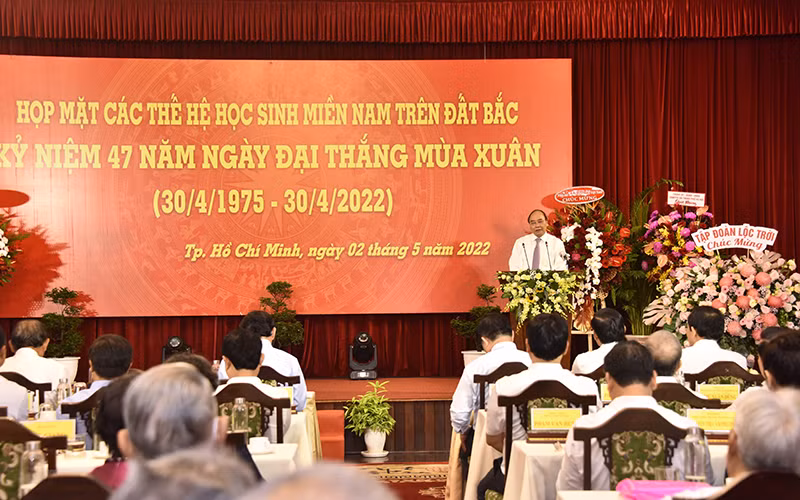 Quang cảnh buổi họp mặt học sinh miền nam trên đất bắc. (Ảnh: TTXVN)
