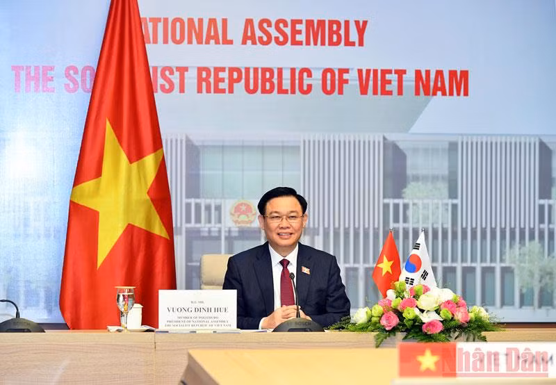 Chủ tịch Quốc hội Vương Đình Huệ. (Ảnh: DUY LINH)