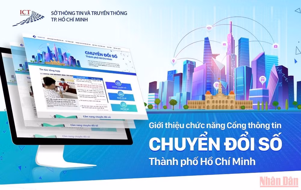 Giới thiệu Cổng thông tin chuyển đổi số Thành phố Hồ Chí Minh. (Ảnh chụp màn hình)