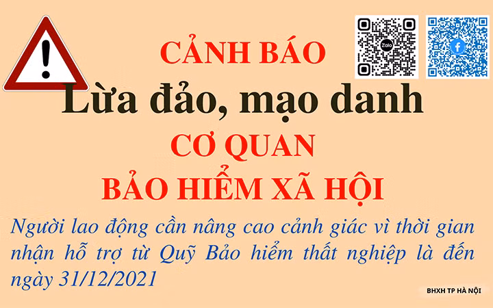 Xuất hiện tin nhắn mạo danh cơ quan bảo hiểm xã hội để nhận hỗ trợ từ Quỹ Bảo hiểm thất nghiệp