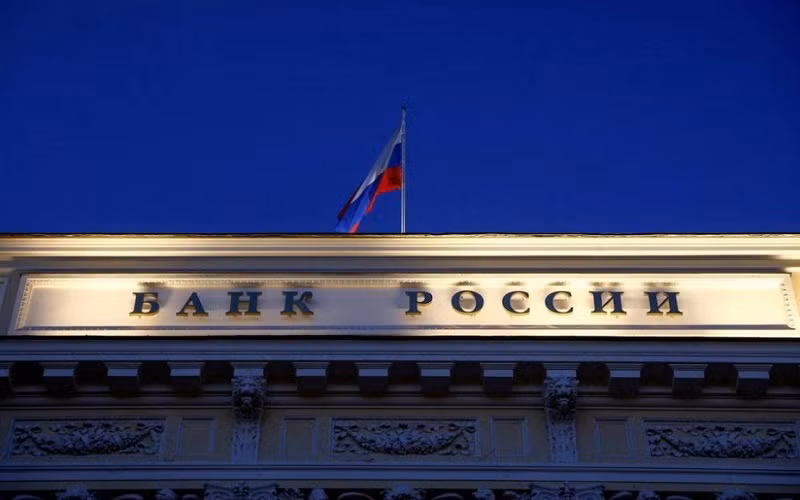 Trụ sở Ngân hàng Trung ương Nga ở Moskva. (Ảnh: Reuters)