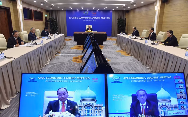 Thủ tướng Chính phủ Nguyễn Xuân Phúc dẫn đầu đoàn Việt Nam tham dự Hội nghị. (Ảnh: TRẦN HẢI)