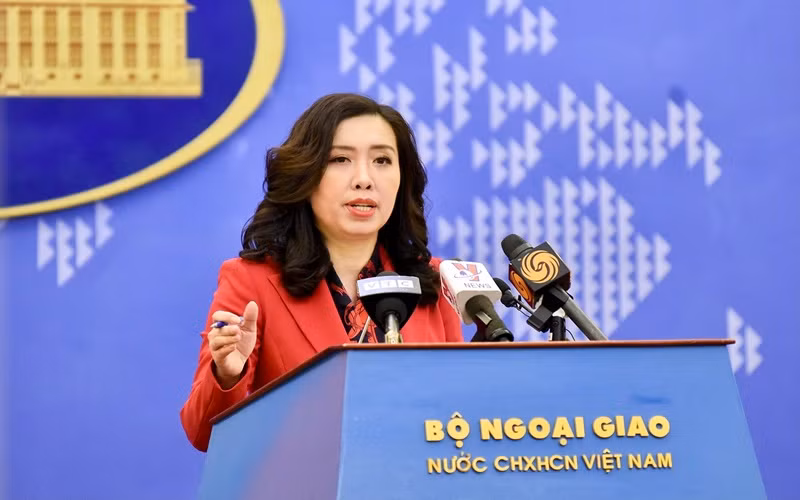 Người phát ngôn Bộ Ngoại giao Lê Thị Thu Hằng. (Ảnh: BỘ NGOẠI GIAO VIỆT NAM).