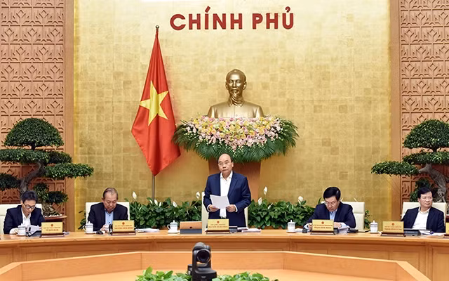 Thủ tướng Nguyễn Xuân Phúc chủ trì phiên họp Chính phủ thường kỳ tháng 2-2020. Ảnh: Thanh Hải