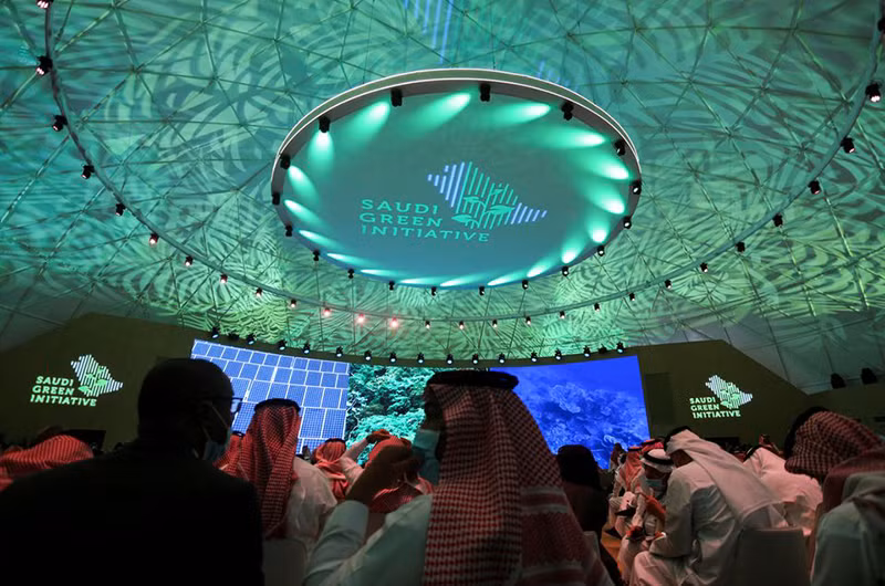 Diễn đàn "Sáng kiến xanh Saudi" diễn ra ở Riyadh, Saudi Arabia. (Ảnh Reuters)