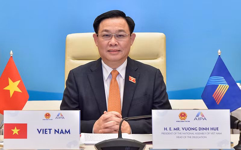 Chủ tịch Quốc hội Vương Đình Huệ. (Ảnh: DUY LINH)