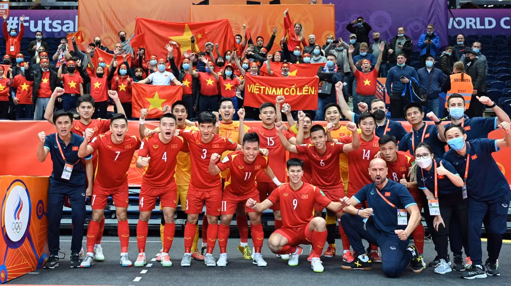 Đội tuyển futsal Việt Nam khép lại hành trình tại Futsal World Cup 2021. (Ảnh: VFF)