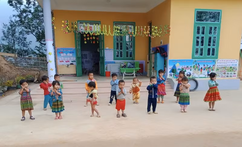 Trẻ em tại Trường mầm non Tênh Phông (Tuần Giáo, Điện Biên)