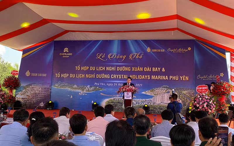 Quang cảnh lễ động thổ.