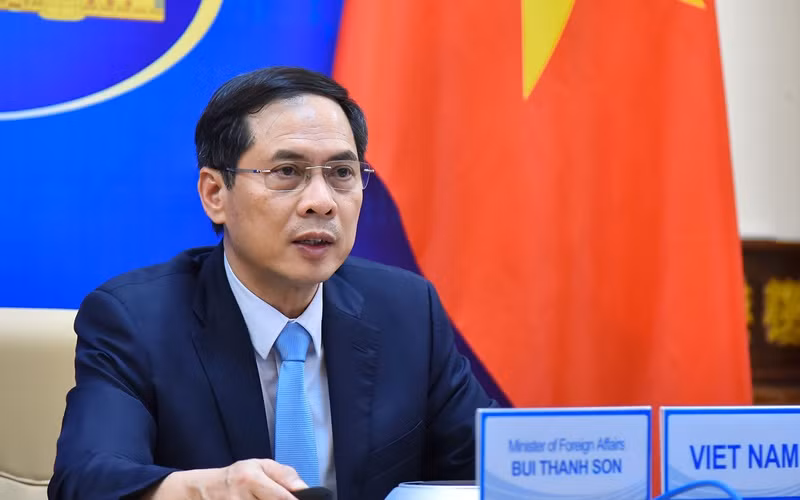 Bộ trưởng Ngoại giao Bùi Thanh Sơn. (Ảnh: Báo Thế giới và Việt Nam)