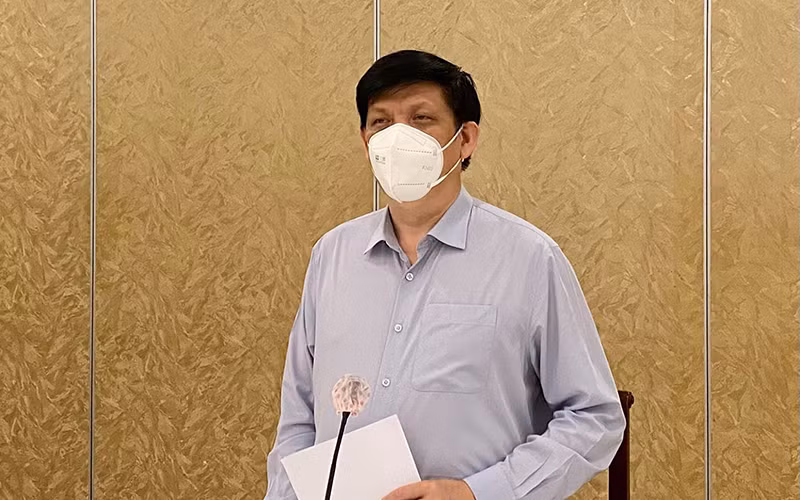 Bộ trưởng Y tế Nguyễn Thanh Long phát biểu tại hội nghị. (Ảnh: VMC)